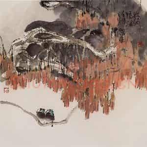 2000年 赵梅生《版纳情深》国画花鸟写意作品图片鉴赏