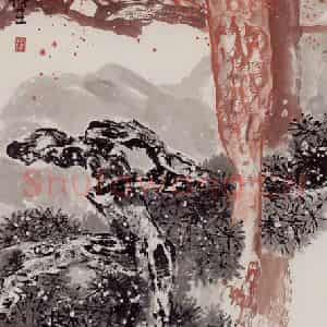 2003年 赵梅生《父子松风》国画花鸟写意作品图片鉴赏