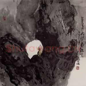 2003年 赵梅生《莫道人间无孤鸣》国画花鸟写意作品图片鉴赏