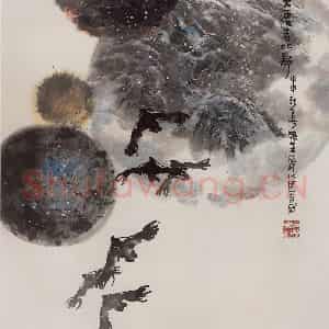 2004年 赵梅生《天涯若比邻》国画花鸟写意作品图片鉴赏