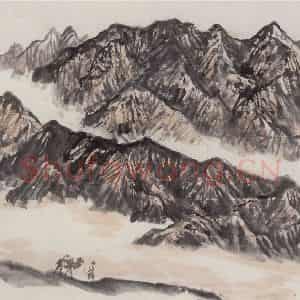 1962年 赵望云《祁连山写生》国画山水作品图片鉴赏
