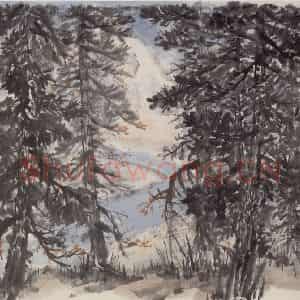 1962年 赵望云《祁连山写生》国画人物作品图片鉴赏