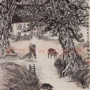 1963年 赵望云《相间四月闲人少》国画人物作品图片鉴赏