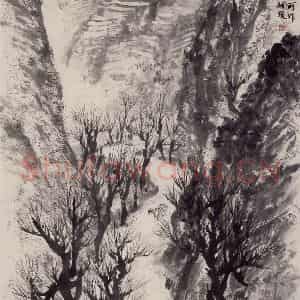 1963年 赵望云《陕北道中》国画山水作品图片鉴赏