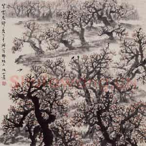 1963年 赵望云《秋实累累》国画山水作品图片鉴赏