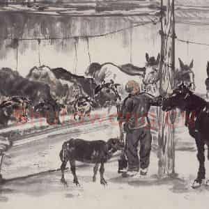 1963年 赵望云《糟头兴旺》国画山水作品图片鉴赏