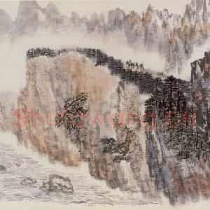 1972年 赵望云《赤壁之游》国画山水作品图片鉴赏