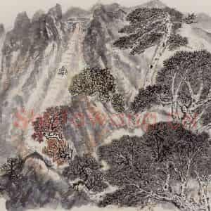 1972年 赵望云《陕南五指山写意》国画山水作品图片鉴赏