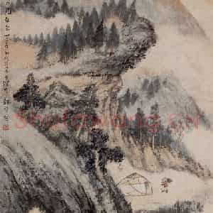 1944年 赵望云《番山游居图》国画山水作品图片鉴赏