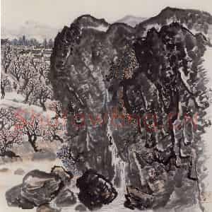 1972年 赵望云《山水图》国画山水作品图片鉴赏