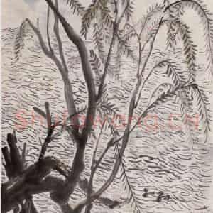 1973年 赵望云《春到水暖》国画山水作品图片鉴赏