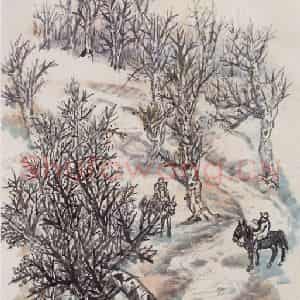 1973年 赵望云《祁连春雪》国画山水作品图片鉴赏