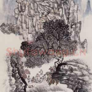 1973年 赵望云《春游图》国画山水作品图片鉴赏