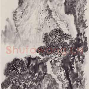 1973年 赵望云《山径》国画山水作品图片鉴赏