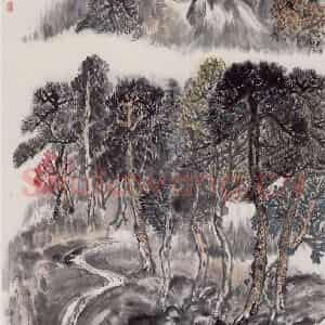 1973年 赵望云《山中何所有 岭上多白云》国画山水作品图片鉴赏