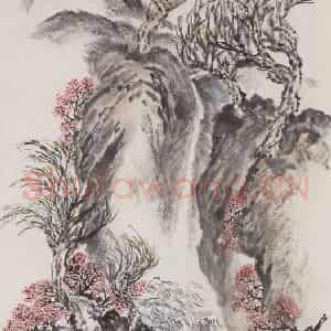 1976年 赵望云《野涧春风》国画山水作品图片鉴赏
