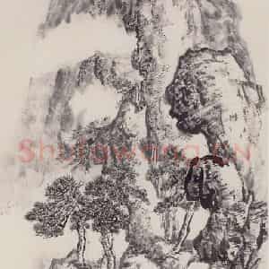 1976年 赵望云《山高气爽》国画山水作品图片鉴赏