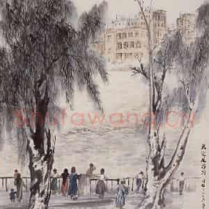1956年 赵望云《我爱尼罗河》国画山水作品图片鉴赏