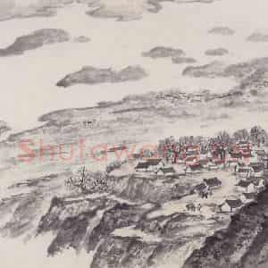 1959年 赵望云《从高山俯视黄河》国画山水作品图片鉴赏