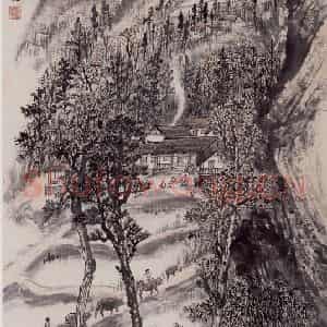 1960年 赵望云《炊烟》国画山水作品图片鉴赏