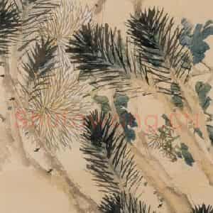 清代 虚谷《花卉卷》国画花鸟作品图片鉴赏