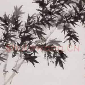 清代 虚谷《杂画册·清篁着露》国画花鸟作品图片鉴赏