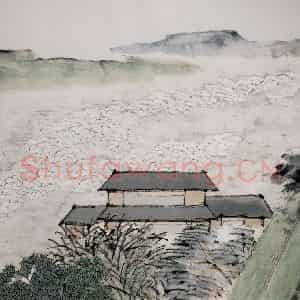 清代 虚谷《山水册·云屋积翠》国画山水作品图片鉴赏