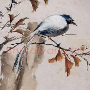 清代 虚谷《花鸟水族图册》国画花鸟作品图片鉴赏
