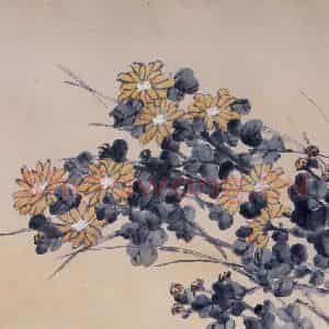 清代 虚谷《花卉四段图卷》国画花鸟作品图片鉴赏