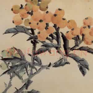 清代 虚谷《花卉四段图卷》国画花鸟作品图片鉴赏