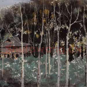 1979年 吴冠中《忆西双版纳》国画山水写意作品图片鉴赏