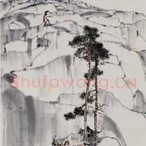 1987年 吴冠中《北武当山》国画山水写意作品图片鉴赏