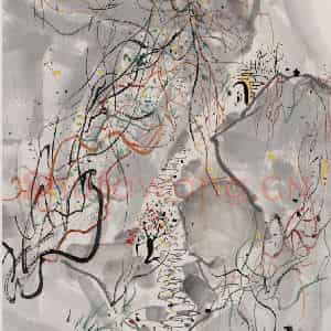 1992年 吴冠中《武夷山径》国画山水写意作品图片鉴赏