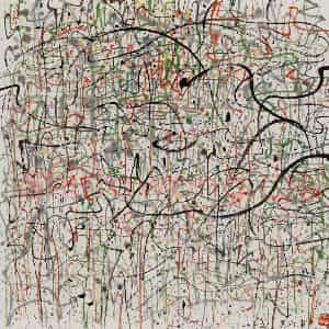 1993年 吴冠中《春如线》国画综合写意作品图片鉴赏