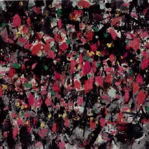 1996年 吴冠中《霜叶》国画花鸟写意作品图片鉴赏