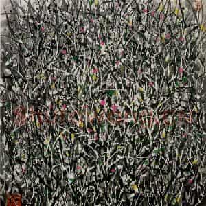2000年 吴冠中《野草》国画花鸟写意作品图片鉴赏