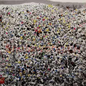 2000年 吴冠中《野草》国画花鸟写意作品图片鉴赏