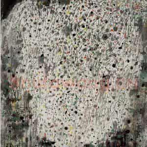 2001年 吴冠中《迎客》国画花鸟写意作品图片鉴赏