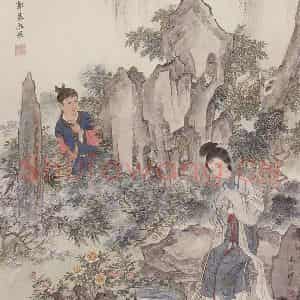 1982年 刘凌沧《潇湘妃子》国画人物作品图片鉴赏