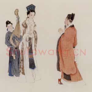1987年 刘凌沧《文姬归汉图》国画人物作品图片鉴赏