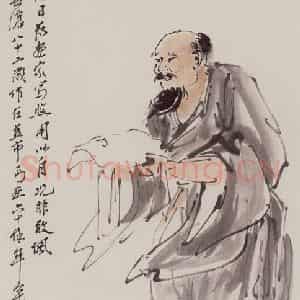 1988年 刘凌沧《画丐图》国画人物作品图片鉴赏