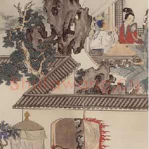 1939年 刘凌沧《京兆画眉图》国画人物作品图片鉴赏