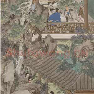 1964年 刘凌沧《西园论艺图》国画人物作品图片鉴赏