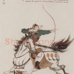 1977年 刘凌沧《木兰从军》国画人物作品图片鉴赏