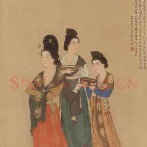 1978年 刘凌沧《文成公主》国画人物作品图片鉴赏