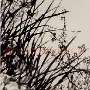 吴茀之《兰梅》国画花鸟作品图片鉴赏