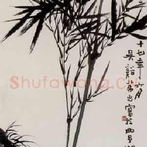 1947年 吴茀之《干青云而直上》国画花鸟作品图片鉴赏