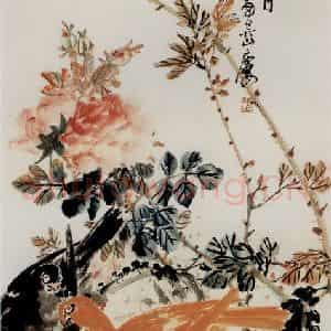 1962年 吴茀之《和平之春》国画花鸟作品图片鉴赏