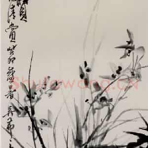1963年 吴茀之《坚芳之质》国画花鸟作品图片鉴赏