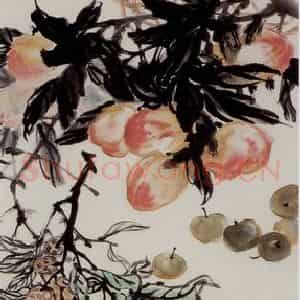1963年 吴茀之《五果之图》国画花鸟作品图片鉴赏